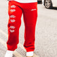 RED TAKEOVER SWEATPANTS