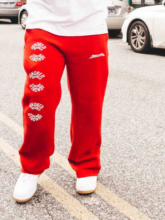 RED TAKEOVER SWEATPANTS